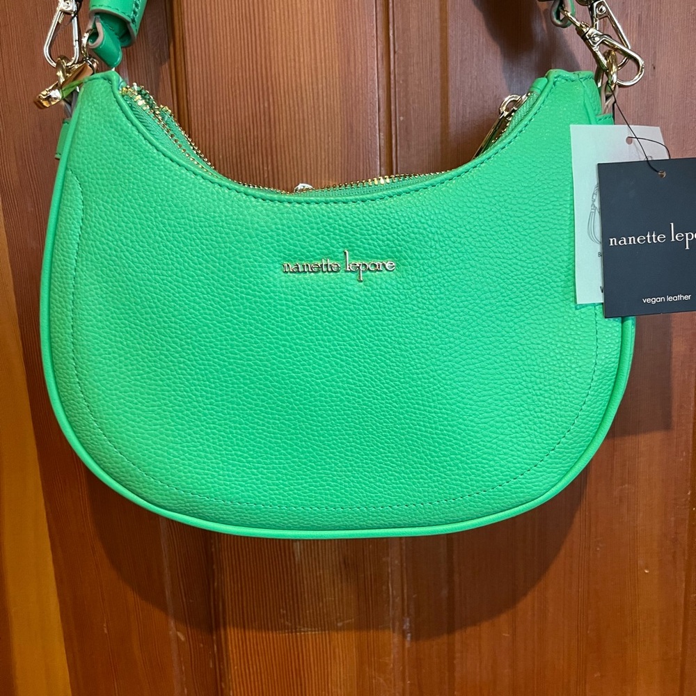 Nanette Lepore Vibrant Green Shoulder Bag - Picture 3 of 13